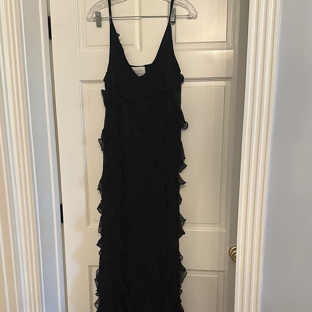 Elegant Black Ruffle Dress